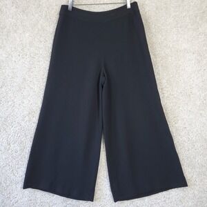 Madewell Women Wide Leg Cropped Crepe Pants Size 6 Pull On Office Minimalist